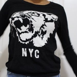 Black and white sweater